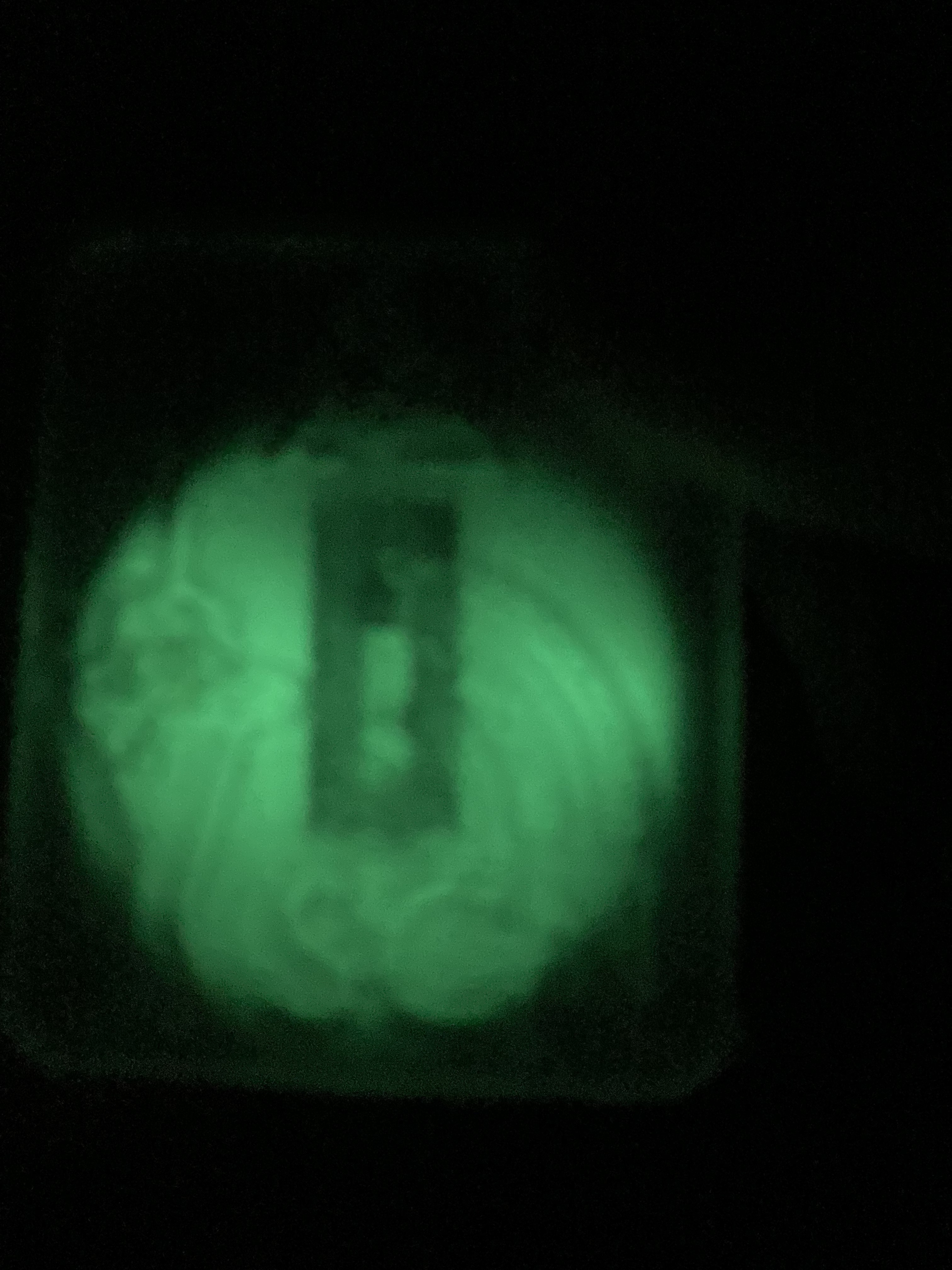 Front Display of the Clear PETG, showing the NFC tag silhouette.