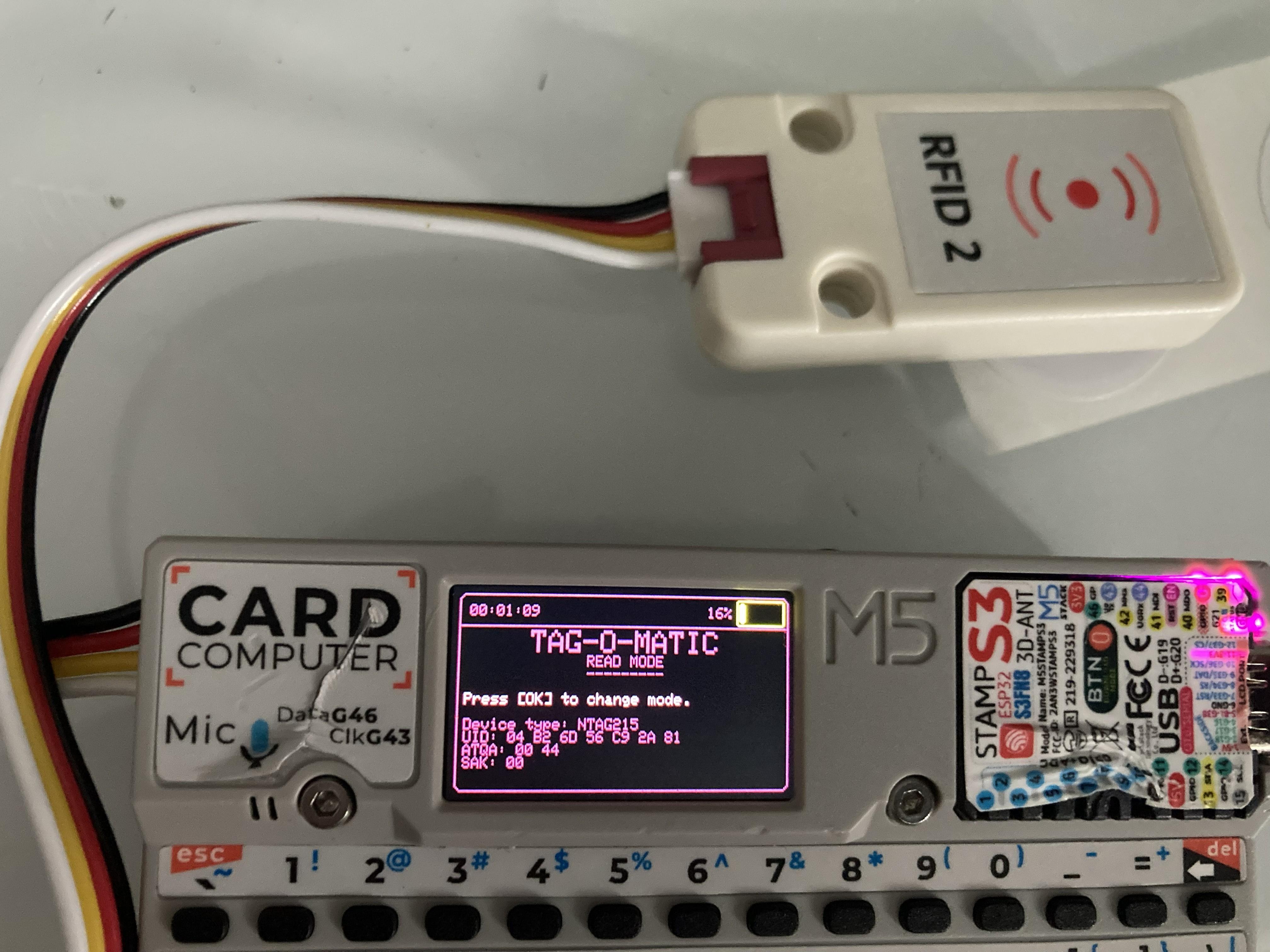 Demo of writing tags with ESP32 Firmware.